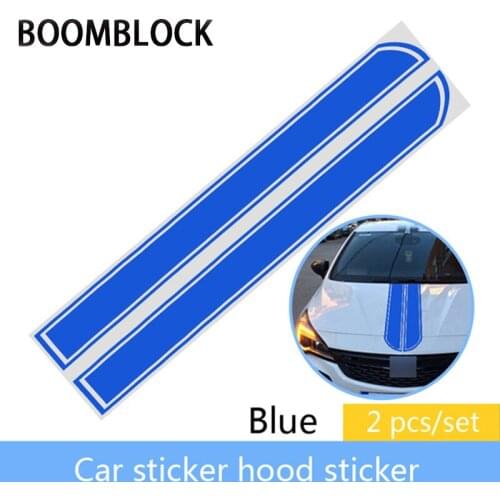 BOOMBLOCK 1Set Car Styling Front Cover Decal Stickers For VW Polo Golf 4 5 Passat Hyundai Tucson Solaris Ix35 Mitsubishi ASX