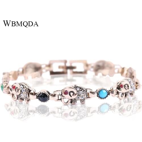 Fashion Jewelry Cute Elephant Shape Rose Gold Crystal Bracelet Kawaii Lovely Animal Summer Bracelets For Women 2018 New Arrivals