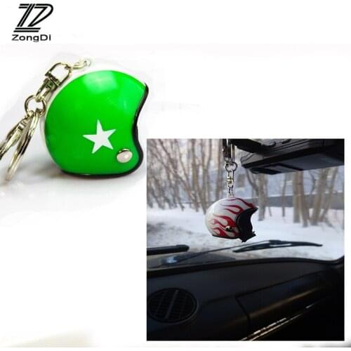 ZD 1Pcs Car styling Key Chain Motorcycle Safety Helmet Bike For Skoda Octavia A5 A7 2 Fabia Yeti BMW E60 F30 X5 E53 X1 Inifiniti