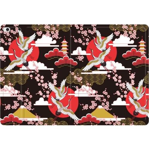 For Ipad Pro 11 10.2 Mini 4 5 Air 3 4 Case Ultra-thin Net Red Flying Crane Protective Cover Anti-fall Japanese Style