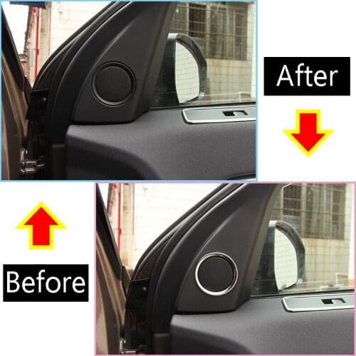 For Land Rover Discovery Sport L550 2020 Car Styling ABS chrome Treble Door Speaker Cover Ring Trim Interior Accessories
