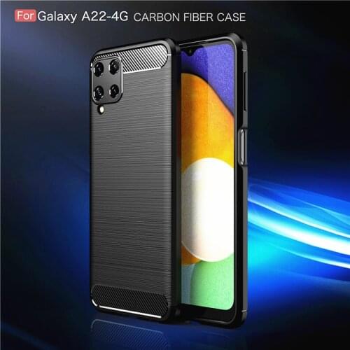 For Samsung Galaxy A22 Case Carbon Fiber Armor Hard Phone Cover For Samsung Galaxy A22 4G Case for Samsung Galaxy A22 4G 5G A32