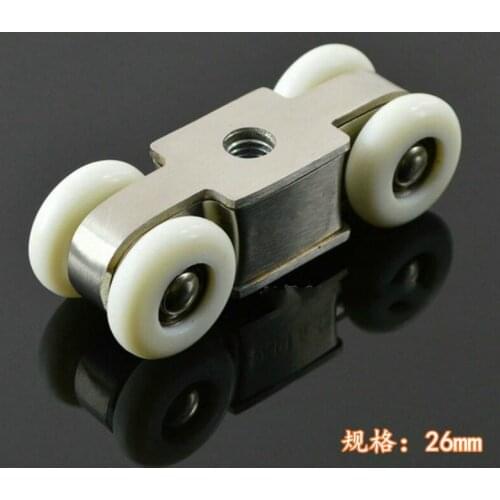 Door roller ultra-quiet wooden furniture sliding door pulley hanging track nylon wheel glass bearing door hardware