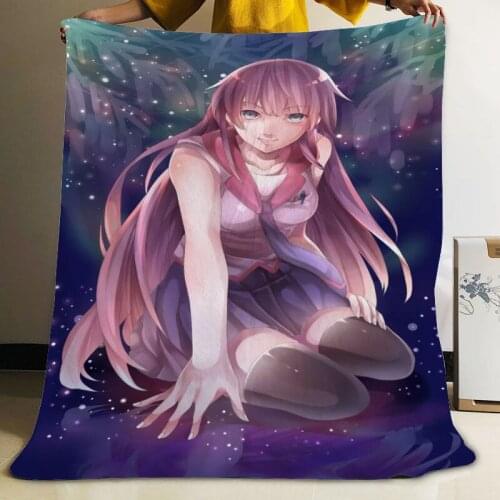 Musife Custom Senjougahara Hitagi Flannel Blanket Design Your own Blanket Flannel Blankets for Sofa DIY Dropshipping