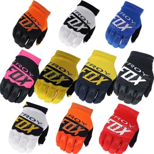 10 Color Troy Fox MX 360/180 Race Gloves Mountain Bicycle MTB ATV Dirt Bike Riding Motocross guantes luvas