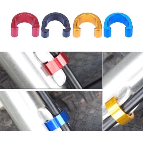 10pcs Bike Bicycle Aluminum Alloy C-Clips Buckle Hose Brake Gear Cable Housing Guide Accessories Outdoor Cycling Parts