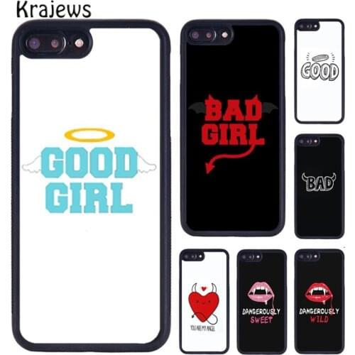 Krajews Bad Good Girls BFF Couple Best Friends Matching Phone Case For iPhone X XR XS 11 12 Pro MAX 6 7 8 Plus Samsung S8 S9