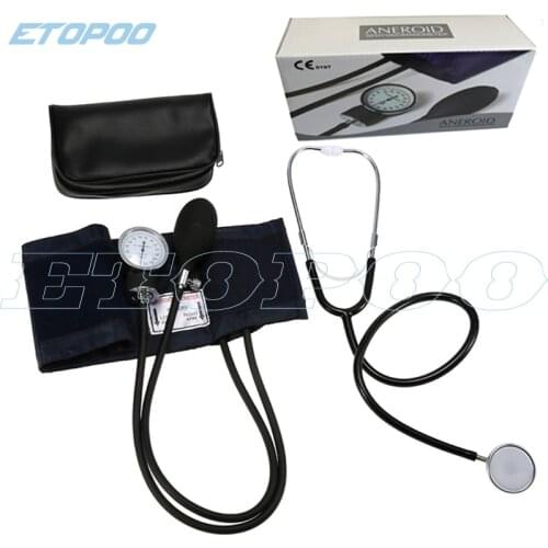 Health Care Professional Blood Pressure Monitor Cuff Stethoscope Meter Aneroid Sphygmomanometer Measure Device