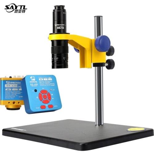 MECHANIC Microscope 7-45X continuous zoom Optional 48/42 Million Pixels High-Resolution Microscope Camera for Phone Repair Video