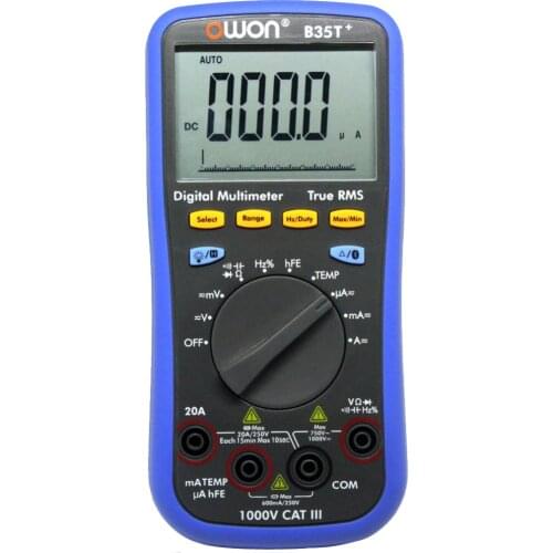 OWON B35T+ 3 in 1 datalogger true RMS multimeter temperature tester recording Bluetooth 4.0 Android