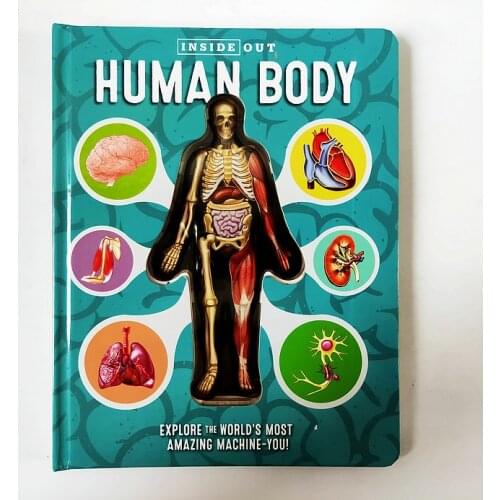 Inside Out Human Body 3D Picture Book Anatomy of in English Popular Science Book Early Education Book Kid Xmas Gift