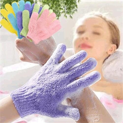 Bath Glove for Peeling Exfoliating Mitt Shower Scrub Gloves Body Massage Washing Bathing Scrub Sponge Brushes Skin Moisturizing