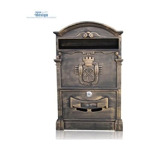 Russia Style Mailbox Retro Newspaper Pastoral Mail Postcard Paper Large Box Outdoor Wall Vintage Decoration New Design