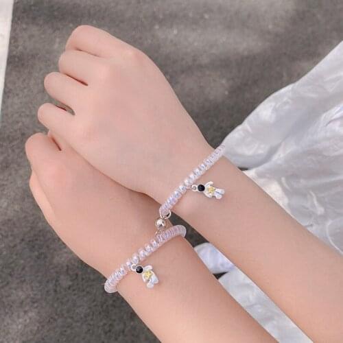 Japanese and Korean style phone line hair ring magnet astronaut astronaut couple bracelet fashion magnet girlfriend cute gift