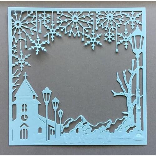 Christmas Psalm Snowflake Frame Cutting Dies Carbon Steel Stencils for DIY Scrapbooking Cards Embossing album Craft Cut Die