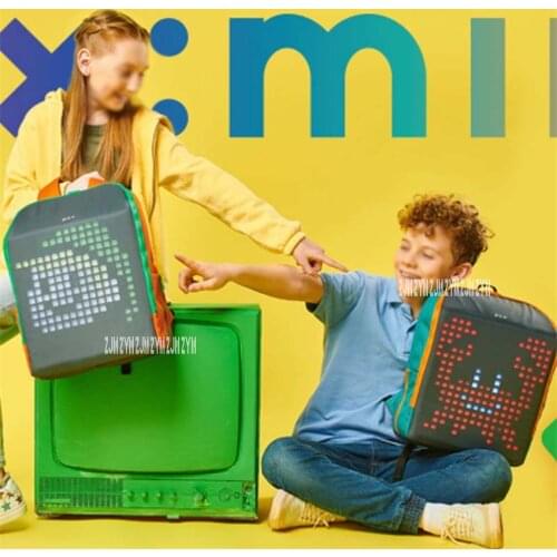 PXI-2 Polyester App Control Children Dynamic Led Display Screen Souvenirs Intelligent Shoulders Bag Text Editing Backpack