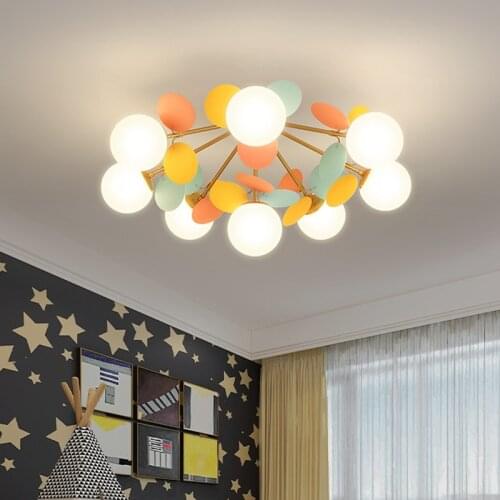 2021 Modern Ceiling Lamp For Childrens Room Macaron Aisle Led Decor chandelier Lighting Fixture Moe Lighting
