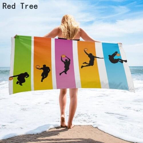 Sports Basketball Player Printing Bath Towel Microfiber Beach Cover Bathroom Swimming Shower Towels for Adults Gift Blanket Mat