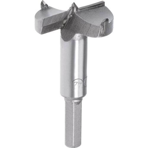 Uxcell Forstner Wood Boring Drill Bits 42mm Dia. Hole Saw Carbide Tip Hexagon Shank Cutting for Hinge Plywood MDF CNC Tool