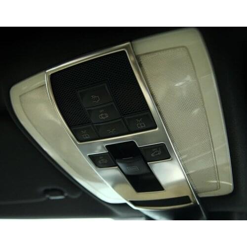 Carbon Fiber Car Roof Reading Lamp Cover Trim For Mercedes Benz C class W204 2007-2014 Dome Light Frame Decoration