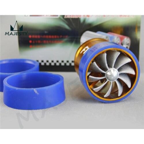 Universal Fit Turbo Fan Air Intake Fuel Saver Double Fan TURBONATOR GOLD