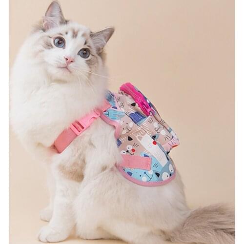 Dog Harness Breathable Mesh Vest Adjustable Dog Harness Pet Dog Cat Supplies Clothes