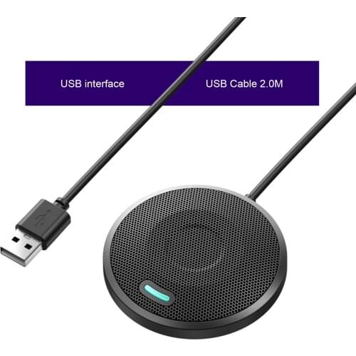 U2 Omni-directional Condenser Microphone Sound Pick-up USB Mic for Business Conference Voice Chatting Video Games Live Broadcast