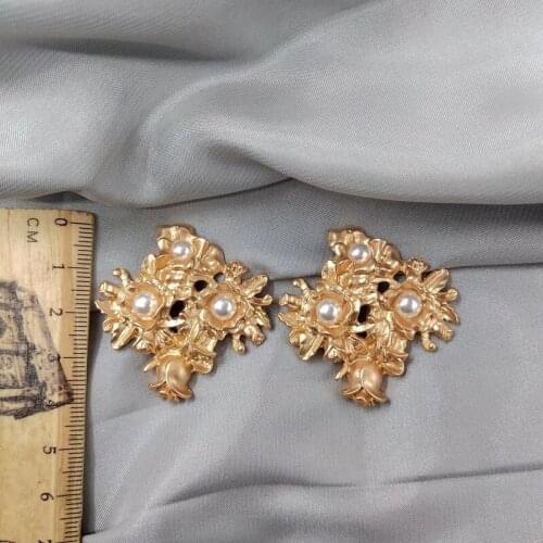 Qingdao jewelry earring personality joker style restoring ancient ways fashionable flower earrings earrings female D43