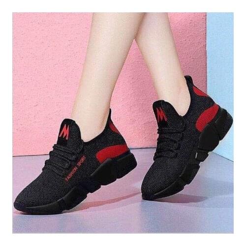 2020 New Womens Vulcanize Shoes Fashion Comfortable Breathable Mesh Shoes Women Casual Lace-up Sneakers