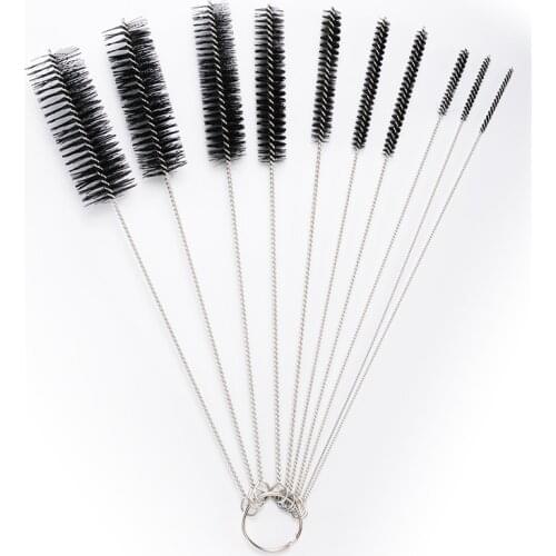 10pcs Airbrush Cleaning Brush Needle Mouth Spray Gun Needle&Brush Kit Spray Gun Tattoo Body Piercing Repair Tool
