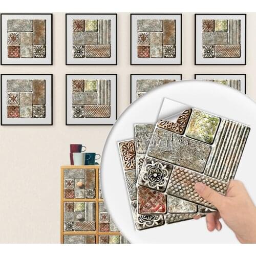 10pcs/set Marble Texture Matte Surface Tiles Stickers Kitchen Bathroom Bedroom Wallpaper Non-slip Thicken Waterproof Wall Decals