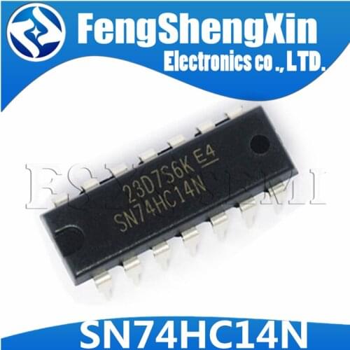 100pcs/lot NEW SN74HC14N DIP-14 74HC14 74HC14N HEX SCHMITT-TRIGGER INVERTERS