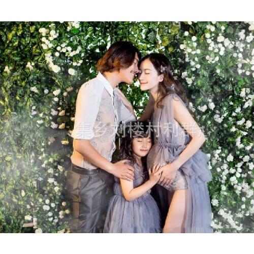 2021 Plus Size Maternity Dresses For Photo Shoot Fashion Lace Maxi Maternity Gown Dress Women Pregnancy Clothes Photography Prop