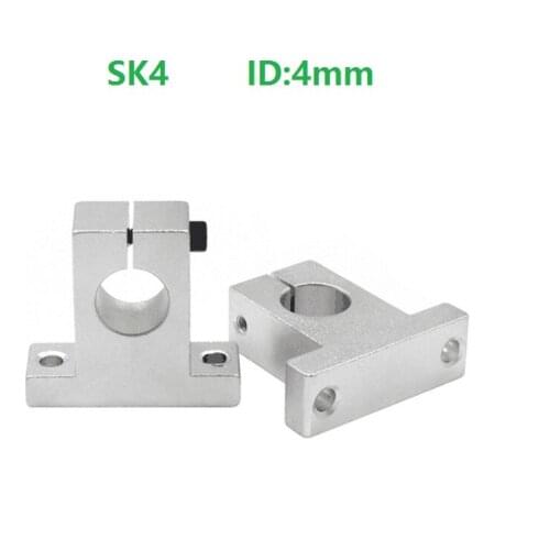 50pcs/lot SK4 SH4A 4mm bore diameter Linear bearing rail Shaft Support /end mount for XYZ Table CNC router