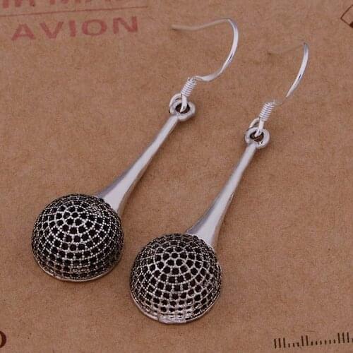 AE678 Hot sterling earrings , fashion jewelry , black/hollow /cugallna beiajvpa silver color