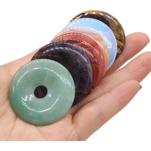 1pcs Natural Stone Beads Rose Quartzs Amethysts Semi-precious Stone Beads for Jewelry Making Bracelet Necklace Size 40x40x6mm