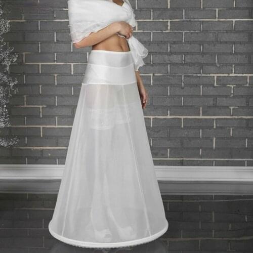 Wholesale Price 1 Hoop Bone Elastic Waist Petticoat for Bridal Mermaid Wedding Dress Crinoline Slip Underskirt In Stock