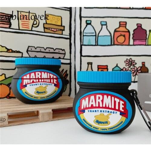 Sauce marmite case 3d for airpods 1 2 pro box brand food soft silicone wireless bluetooth headset protective cover accessories