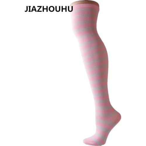 Striped 19 Colors Womens Stockings Pink Knee Summer Fashion Sexy Long Stockings Pantyhose Girls Compression Cute High Stockings