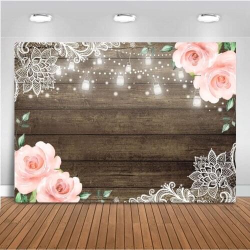 Flower backdrop for photography Wood Floor background for photo studio Bridal Shoewr backgrounds party decorations supplies prop