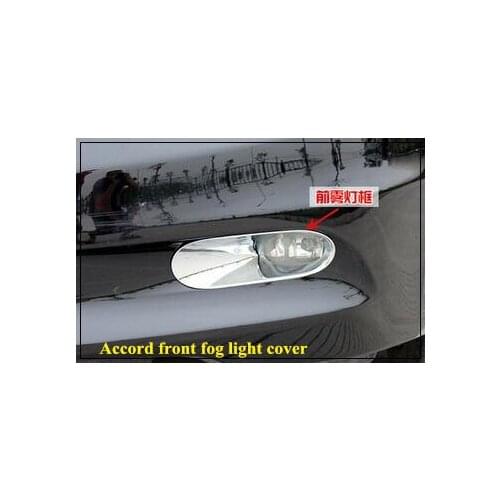 Higher star ABS chrome 2pcs car front fog lamp decoration cover For HONDA Accord 2008-2013