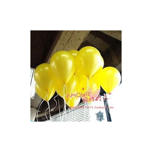 [ Fly Eagle ] Blending 12-inch/Round/pearl/party/80g/party balloon wholesale Yellow 100pcs H001-25