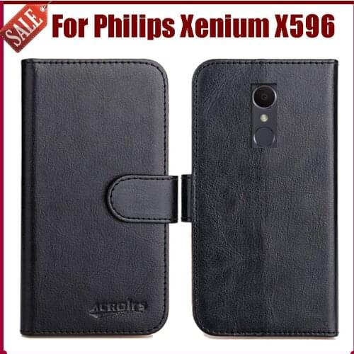 Hot Sale! New Arrival 6 Colors High Quality Flip Leather Protective Cover For Philips Xenium X596 Case Phone Bag