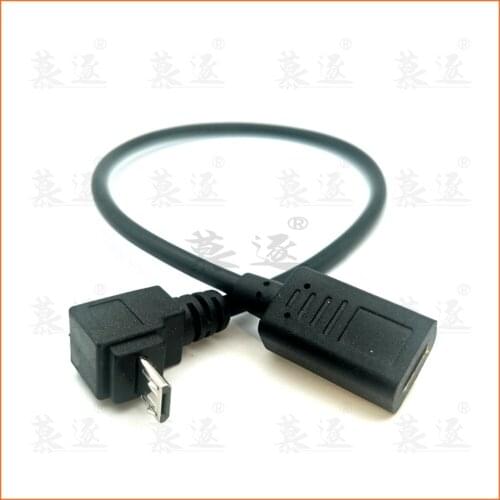 USB Type-c Female to Micro USB Male Connector Cable Adapter 30cm up down left right 90 degrees