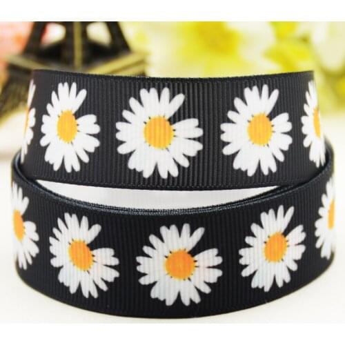 22mm 25mm 38mm 75mm Flowers Cartoon printed Grosgrain Ribbon party decoration 10 Yards X-03333