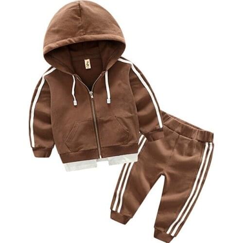 Hot!Spring autumn boy girl clothes sets cotton kids Hoodie+Haren pants 2 piece toddler zipper sports clothes Children clothing