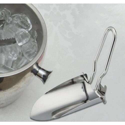 Ice Shovel Eco-friendly Rust-proof Stainless Steel Small Ice Cube Shovel Supplies for Home