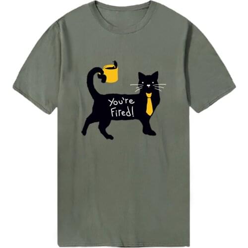 Black Cats Summer Hip Hop T-shirts Men Short Sleeve Print Plus Size Funny Clothing Tees Tops Male Outdoor Vintage Camiseta Homme