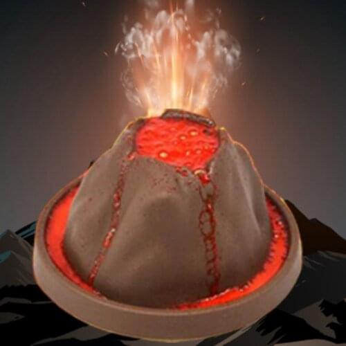 DIY Handmade Volcano Eruption Physical Chemical Experiment Kit Science Toys for Children Exploring Educational Learning Toys Set