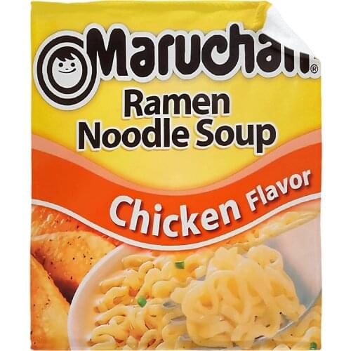 Ramen Chicken Flavor Throw Blanket Flannel Fleece Quilt Best Gift Lightweight Cozy Plush Blanket for Sofa Chair Bedroom for Kids